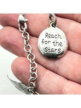 Brighton Womens Necklace Reach for the Stars Pendant Silver 16 - 18 Inch